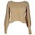 Rückenfreier Strickpullover Reformation aus beigem Kaschmir