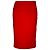 Falda midi Joseph en cuero rojo Roja