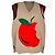 Geripptes Jw Anderson Strickweste mit Apfelprint aus beiger Wolle