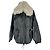 Chaqueta bomber Gucci de tejido recubierto con cuello desmontable en algodón negro