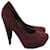 Yves Saint Laurent Saint Laurent Aliama Pumps aus burgunderfarbenem Wildleder Bordeaux  - Ansicht 1