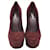 Yves Saint Laurent Saint Laurent Aliama Pumps aus burgunderfarbenem Wildleder Bordeaux  - Ansicht 2
