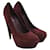 Yves Saint Laurent Saint Laurent Aliama Pumps aus burgunderfarbenem Wildleder Bordeaux  - Ansicht 3