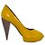 Décolleté con plateau e punta aperta Lanvin in vernice giallo