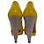 Décolleté con plateau e punta aperta Lanvin in vernice giallo - vista 6
