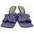 Bottega Veneta Intrecciato Weave Stiletto in Raffia Viola Porpora - vista 2