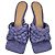 Bottega Veneta Intrecciato Weave Stiletto in Raffia Viola Porpora - vista 3