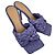 Bottega Veneta Intrecciato Weave Stiletto in Raffia Viola Porpora - vista 5