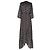 Ba&Sh Pisy Bedrucktes Wickel-Maxikleid aus schwarzem Polyester