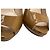 Décolleté con plateau peep toe Prada in vernice beige - vista 10
