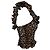Top con hombros descubiertos con estampado de leopardo Ganni en lyocell marrón Castaño - vista 3