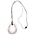 Hermès Hermes Paris Isthme Oval Pink White Laquered Wood Pendant Necklace  - view 4