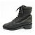 Max Mara Leder-Schnürstiefeletten Schwarz - Ansicht 3