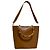 Autre Marque Bolsa Tote 2way de couro com alça de bambu BEVINI Marrom Camelo - vista 6