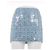 Autre Marque Falda azul con lentejuelas naranjas