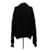 Autre Marque Schwarzer Pullover mit Knopfloch - Ansicht 2