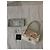 Chanel Borsa Flap in tessuto bianco con camelia Rosso - vista 2
