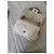 Chanel Borsa Flap in tessuto bianco con camelia Rosso - vista 3
