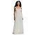 Rotate Cream satin lace maxi dress - size UK 10