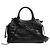 Balenciaga Borsa neo city in pelle con stampa coccodrillo nera