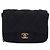 Chanel Mini Borsa a Catena Nera con Hardware Dorato Nero