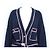 Chanel Langer Cardigan aus Kaschmir Blau - Ansicht 2