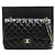 Chanel Borsa a tracolla con catena dorata Nero