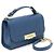 Chanel Pequena bolsa de alça Label Click em couro de bezerro azul-marinho com corrente dourada e transversal - vista 3