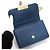 Chanel Pequena bolsa de alça Label Click em couro de bezerro azul-marinho com corrente dourada e transversal - vista 5