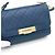 Chanel Pequena bolsa de alça Label Click em couro de bezerro azul-marinho com corrente dourada e transversal - vista 9