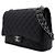 Chanel Borsa a tracolla con patta e catena argentata Nero - vista 2