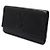 Saint Laurent Pochette Clutch con patta monogramma in vernice nera Nero - vista 2