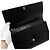 Saint Laurent Pochette Clutch con patta monogramma in vernice nera Nero - vista 6