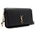 Saint Laurent Custodia per telefono con tracolla in pelle Monogram con catena dorata e borsa a tracolla - vista 4