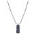 Oblique Dior Collana con piastra obliqua blu cubica argento