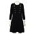 Burberry Schwarzes Strickkleid mit goldenen Knöpfen