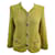 Chanel Cardigan aus Kaschmir mit CC-Knopf Gelb