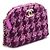 Chanel Mini bolsa de ombro meia lua em tweed roxo com corrente dourada - vista 3