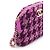 Chanel Mini bolsa de ombro meia lua em tweed roxo com corrente dourada - vista 7