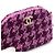 Chanel Mini bolsa de ombro meia lua em tweed roxo com corrente dourada - vista 8