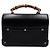 Bamboo Gucci Piccola borsa tote in pelle nera con manico in bambù e tracolla a catena dorata a tracolla Nero - vista 5