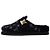 Louis Vuitton Flat Comfort Clogs Shearling Mules Damen Hausschuhe Schwarz