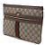 Gucci Clutch GG Supreme Ophidia Web Stripe Marrone - vista 2