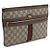 Gucci Clutch GG Supreme Ophidia Web Stripe Marrone - vista 3