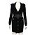 Balmain Schwarzes Strickkleid mit langen Ärmeln und goldenen Knöpfen