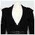 Balmain Schwarzes Strickkleid mit langen Ärmeln und goldenen Knöpfen - Ansicht 2