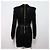 Balmain Schwarzes Strickkleid mit langen Ärmeln und goldenen Knöpfen - Ansicht 4