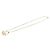 Chanel Lange Halskette aus goldfarbenem Metall mit CC-Logo und Perlen Golden