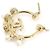 Chanel Lange Halskette aus goldfarbenem Metall mit CC-Logo und Perlen Golden - Ansicht 5