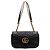 Gucci Borsa a tracolla nera in matelassé chevron con catena dorata AABZC Nero